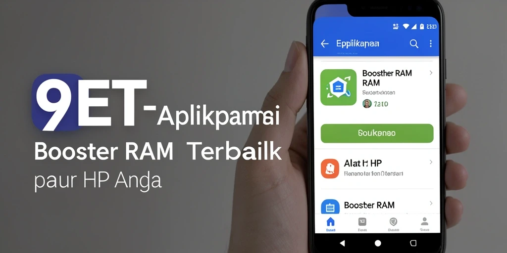 Antarmuka aplikasi 9ET untuk mengoptimalkan RAM perangkat.