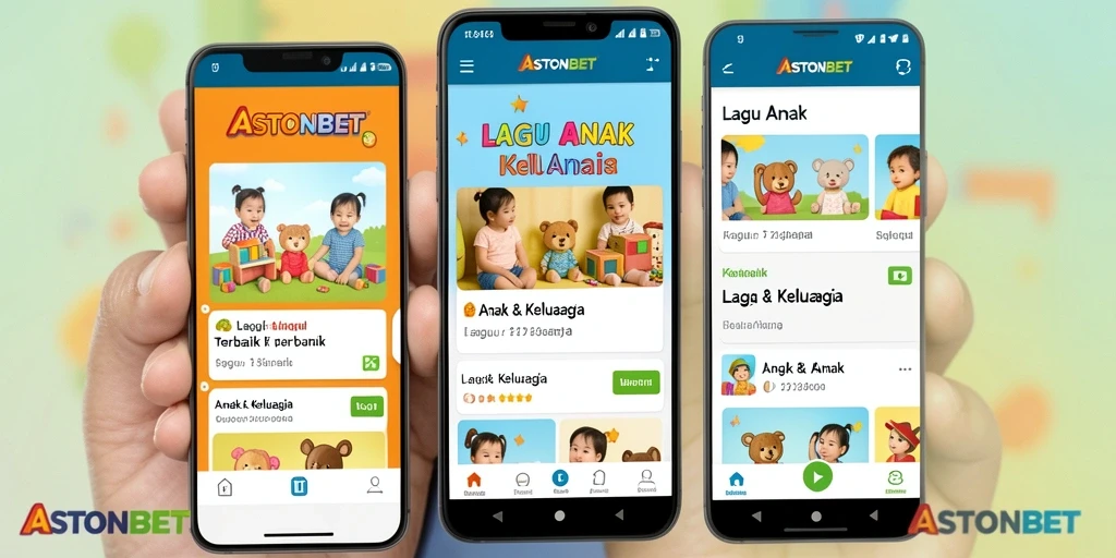 Antarmuka pengguna yang ramah untuk anak-anak di aplikasi ASTONBET.