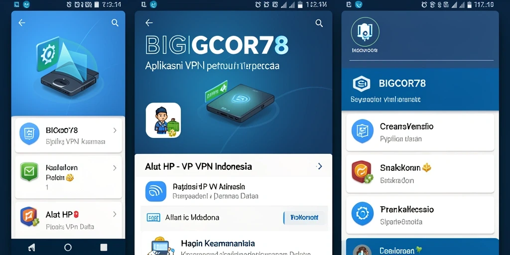 Tampilan antarmuka aplikasi BIGCOR78 yang sederhana dan fungsional.