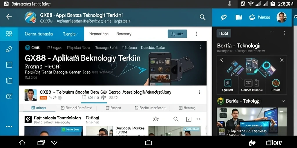 Tampilan antarmuka GX88 yang modern dan user-friendly.
