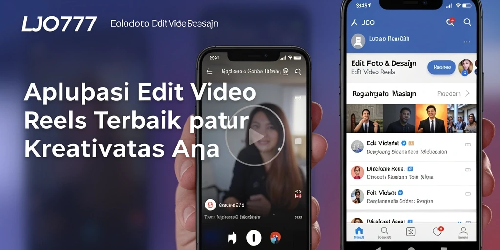 Antarmuka LJO777 untuk pengeditan video reels yang modern dan intuitif.