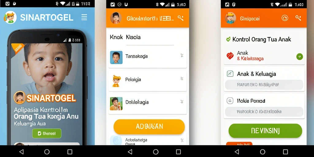 Tampilan antarmuka SINARTOGEL untuk kontrol orang tua yang intuitif.