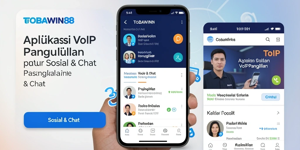 Tangkapan layar utama TOBAWIN88 dengan fungsi VoIP Panggilan yang menarik.