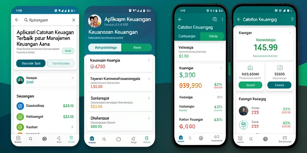 Tampilan antarmuka V98 yang memudahkan pencatatan keuangan.